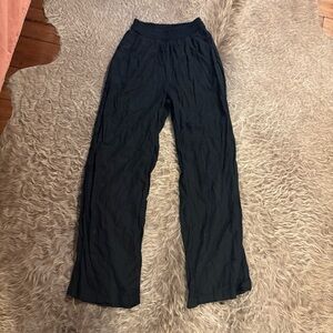 Aerie black linen pants